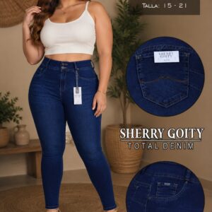 Sherry Goity Total Denim Pantalón Extra/Pinzas Modelo 14983