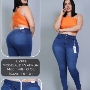 Yolosmi Jeans Pantalón Extra/Modelaje Platinum Modelo 14983