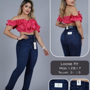YOLOSMY JEANS PANTALON DAMA LOOSE FIT MODELO 12817