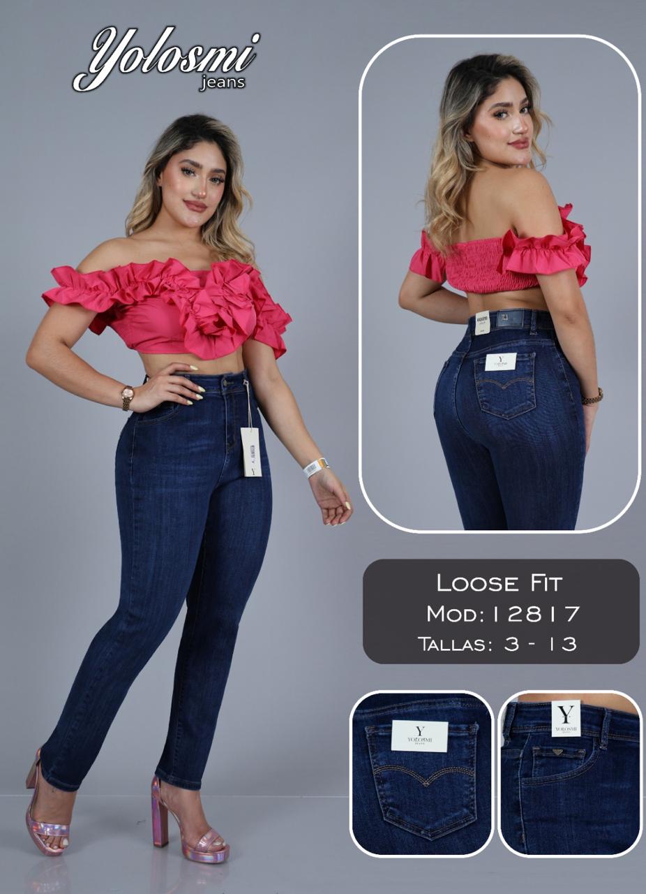 YOLOSMY JEANS PANTALON DAMA LOOSE FIT MODELO 12817