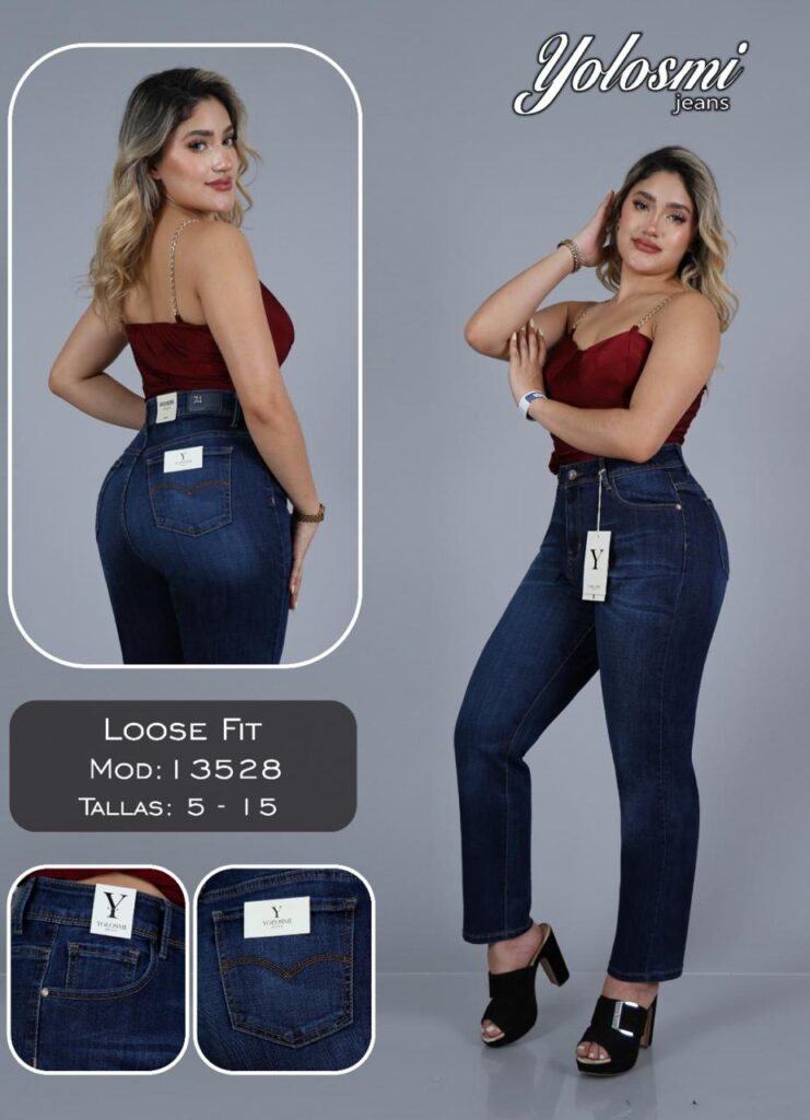 YOLOSMY JEANS PANTALON DAMA LOOSE FIT MODELO 13528