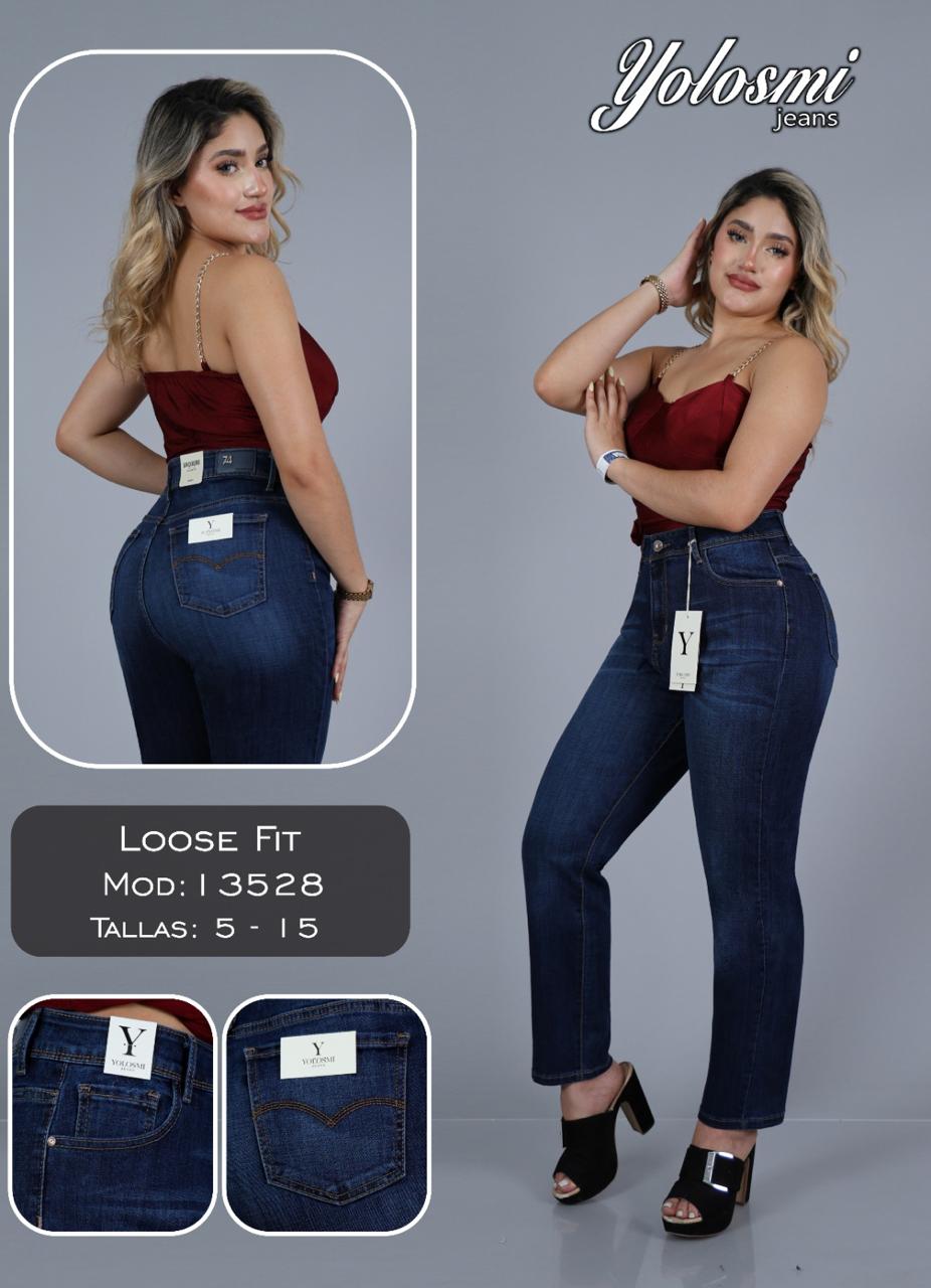 YOLOSMY JEANS PANTALON DAMA LOOSE FIT MODELO 13528