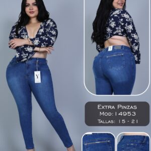 YOLOSMY JEANS PANTALON DAMA EXTRA-PINZAS MODELO14953